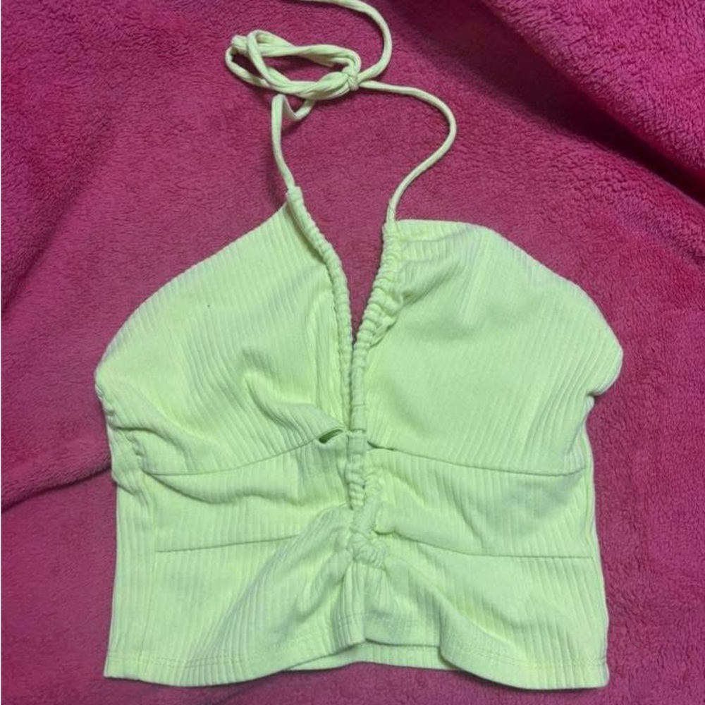 Wild Fable Neon Green Halter Top